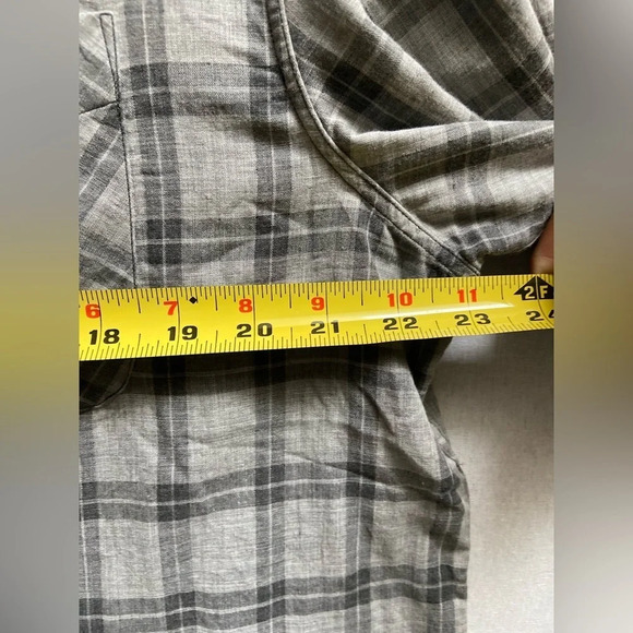Rag & Bone Classic Fit Grey cotton Flannel button up shirt Sz XL - Picture 10 of 12